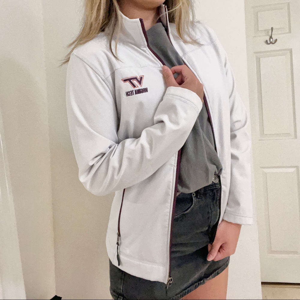 VT Athletics White Zip Jacket